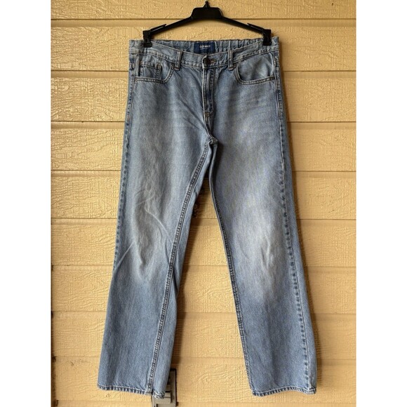 Old Navy boys Straight Denim Jeans size 16 Husky x 31" inseam Adjustable Waist - Picture 1 of 5